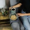 7Penn Natural Bamboo Sofa Armrest - Anti-Slip Couch Coaster Drink Holder Table for Squared Edge Armrests Gray Finish