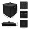 BOXULOCK FlexCube Foldable Lockable Storage Box. Keep safe medicine, tech and other personal stuff. Built-in combination lock. Black.