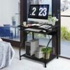 WALNUT Computer Desks PC Laptop Desks Learning Workstations Home Office Furniture Black (Color : A, Size : 27.6X18.5X29.2'')