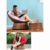 Casual Lazy Couch Rattan Moon Chair, Suitable for Balcony Garden Lazy CouchWGWJ