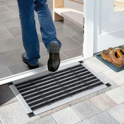 Nicoman Aluminium Barrier Dirt-Trapper Door Mat Metal Scrape Doormat,Slatted Carpet