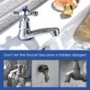 Traditional Victorian Pair of Basin Taps Bathroom Sink Taps Mixers Hot and Cold Bath Brass Faucet - Chrome Plated