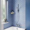 Croydex AB220041 Bath Shower Mixer Set, Chrome, 22.8x16.2x3.8 cm