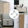 2 Pcs Furniture Wall Anchors Self-Adhesive No Drill for Baby Proofing Cabinet Anti Tip Kit for Fixing Bookcase Cabinet Wardrobe Dresser Bedside C