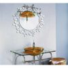 3D Crystal Lighting Sticker Mirror Restaurant Bedroom Corridor Mirror Wallpaper Restaurant Stereo Wall Sticker Stylish and Populardurable