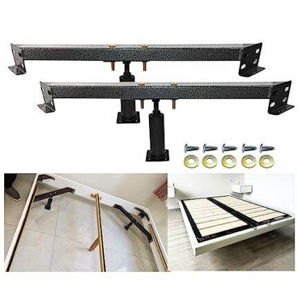 Floating Bed Frame Replacement Parts Heavy Duty Adjustable Height Support for Wooden Slat Bed Center Leg 2 Pcs