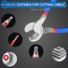 VORXEON 10 Inches Cable Cutter, Heavy Duty Large High Leverage Cutter Tool for Aluminum Copper Wire Communications Cable