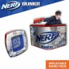 NERF BUNKR BKN-3342 Switch-Inflatable Chair & Ottoman Barrier-for Use with All Indoor & Outdoor Battle Zones Game Fields-Features Exciting Graphi