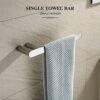 HIGOH Towel Racks, Towel Rail for Bathroom,Stainless Steel Single Hand Hand Towel Holder,Polished Bath Holders for Towel,Wall Mounted Towel Bar F
