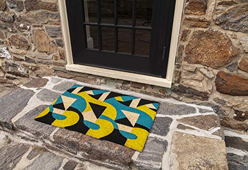 Entryways Victoria and Albert Museum Art Deco Coir Doormat, Multi, 45 x 75