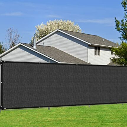 JXXXN 6x50ft Black Privacy Fence Screen, Fence Privacy Screen with 90% Shade - Suitable for Fences, Yards, and Gardens