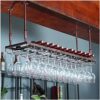 Stylish Simplicity Down Wine Rack Vintage Wrought Iron Wine Rack Home Goblet Rack Bar Special Goblet Rack - Restaurant Kitchen Bar Decoration Adj