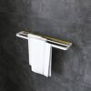 HIGOH Towel Racks,Towel Holder Towel Rail for Bathroom, All-Copper Towel Rail, Bathroom Hand Towel Holder, Bath Towel Bar, Double-Bar Wall Hangin