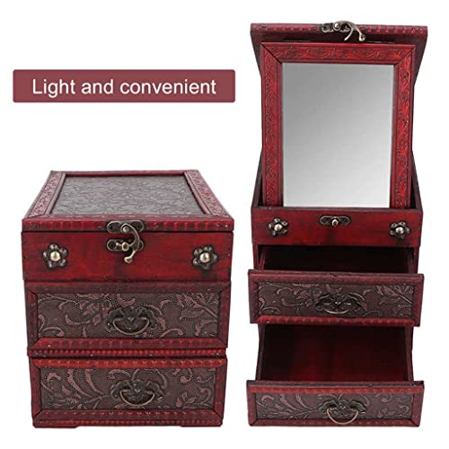 MIAOHY Little Treasure Chest Box Retro Treasure Chest Box with for Living Room for Bedroom for Study