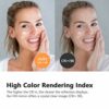 EMKE Round Led Bathroom Mirror, 50CM Illuminated Makeup Mirror Frameless Circular Bathroom Mirror with Smart Switch, Memory Function, Adjust Brig