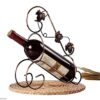 NEOCHY Retro Style Bronze Wine Holder Maple Leaf Wine Rack Holder Pretty Ornaments Home Accessories Barware