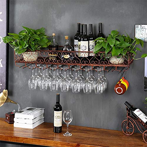 European Hanging Red Fashion Creative Wine Glass Rack Upside Down Wine Rack Bar Wrought Iron Goblet Rack Creative Wine Cabinet Decoration Hanger