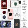 RICHMOND & FINCH PopSocket PopGrip, Universal Expanding Mobile Phone Stand and Grip for Phones and Tablets, Includes Swappable Top, Green Leopard