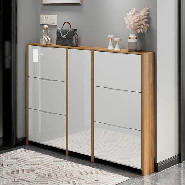 ZCMEB Living Room Shoe Rack Organizer Cabinet thin Shoe Cabinet Door Tipping Bucket Shoe Cabinet For Small Apartment (Color : D, Size : 120cm)
