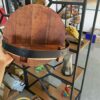 Wooden Bourbon Whiskey Barrel Shelf, Hand Crafted Wall Mounted Wine Rack Countertop, Round Display Organizer Stand Bar Shelves Vintage Liquor Bot