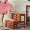 CHEWO Bath Stools,Step Stools,Rubber Step Stool Bathtub Stool 2 Stair Ladder Bathroom Step Stool Mat