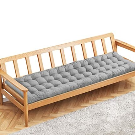 PLULON Garden Bench Cushion, 2 3 Seater Seat Pad Garden Bench Pad Porch Swing Chair Cushion Bench Pad Mat Rectangle Seat Cushion Pad for Garden P