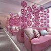 12 Pcs 3D Flower Venus Hanging Room Divider Panel, 14"x12" Screen Panels High Density Polyester Fiber Board Cut Room Partition Home Decoration (P