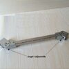 50cm Stainless Steel Frameless Shower Door Fixed Panel Wall-to-Glass Support Bar for 1/4" to 3/8" Thick Glass by M-Home