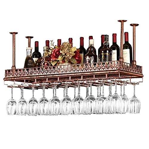 OUSIKA Wine Racks,Wine Bottle Glass Racks Multi-Function Ceiling-Type Wine Holder,Wall Mounted Wine Bottle Holder Hanging Wine Glass Racks,Goblet