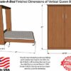 Queen Size Deluxe Murphy Bed Kit, Vertical