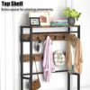 DDJ Hall Tree with Bench and Shoe Storage, Entryway Bench with Coat Rack with Shoe Storage, 7-in-1 Entryway Coat Rack with Hooks and Hanging Rod,