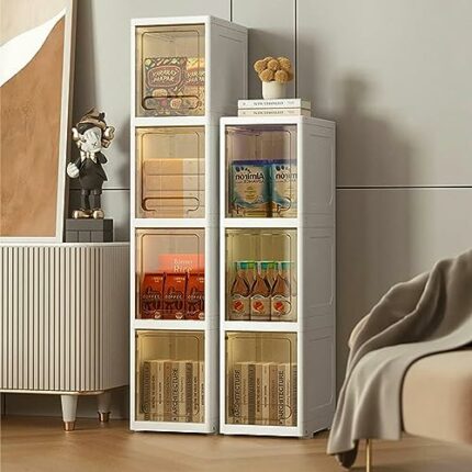OPSREY Small Bathroom Storage Cabinet for Small Spaces, Over The Toilet Storage Cabinet for Skinny Bathroom Storage Corner Floor, Narrow Bathroom