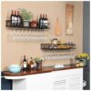 Stylish Simplicity Retro Stylish Simplicity Down Wine Rack Simple Creative Multi-Function Display Storage Wine Glass Holder Restaurant Kitchen Ba