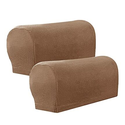 Divono 2pcs Arm Rest Covers For Couches,Couch Arm Protectors,Sofa Arm Covers Extra Thick Soft Pu Leather Stretch Armrest Cover For Recliner Sofa