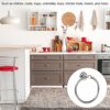 uxcell Stainless Steel Towel Ring, 2Pcs Wall Mounted Round Hanging Holder with Screws for Bathroom Kitchen Accessories, 6.5 x 1.96 x 3.34 Inch, S