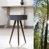 SDFGH Coffee Table Light Simple Small Apartment Living Room Inductive Charging Table Speaker Sound Bedside Table