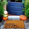 Ytanie Welcome Mats for Front Door Outdoor Entry Sorry The Dog is A Twat Doormat Non Slip Rubber Mat for Home Indoor Farmhouse Funny Kitchen Rugs