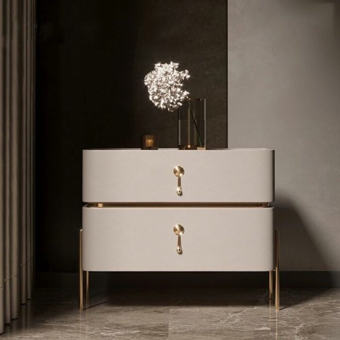 WALNUT Nightstand Italian Bedroom Storage Cabinet Small Unit Nightstand