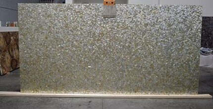 Gifts And Artefacts 36 x 48 Inches Mother of Pearl Overlay Work Dining Table Top Yellow Rectangle Shape Marble Kitchen Table for Home Furniture D