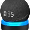 For Amazon Echo Dot 4 / Echo Dot 5 Holder with Luminescent Desktop Stand Accessories with Integrated Cable Management, No Screws Required, Speake