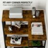NUMENN 5 Tier Corner Bookshelf, Modern Corner Bookcase, Large Open Shelf Bookcase, Tall Bookshelves Storage Display Rack for Bedroom, Living Room