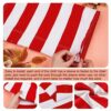 AHANDMAKER Beach Sling Chair Replacement Canvas, Red and White Stripes Casual Simple Lounge Chair Replacement Fabric for Home Beach Chair Sling C