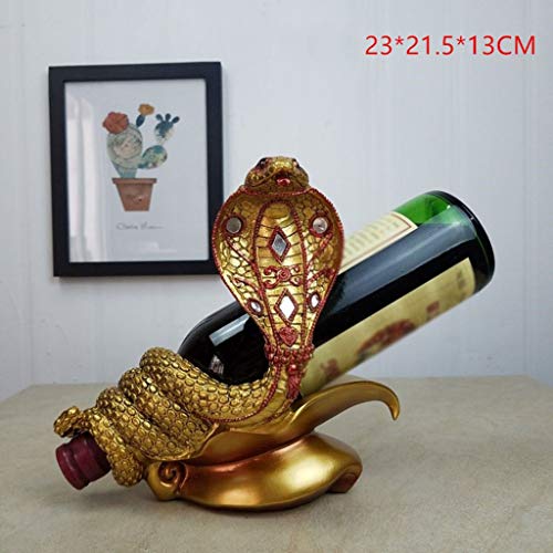 SCKTFS King Wine Rack,European Decorations Gift,Ornaments Resin Craft color Gold