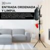 X CLICK Metal Coat Rack for Clothes, Bags, Coats with 12 Hooks with Triangular Base for More Stability 175 x 43 cm (Black)