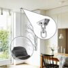 Xndryan Heavy Duty Swing Hangers, 360° Rotate Swivel Hammock Hooks with Screws, Stainless Steel Swing Hook for Ceiling Wooden Porch, Gym Yoga Sus