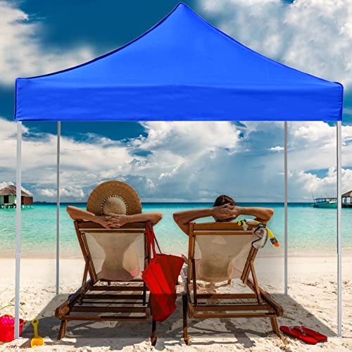 Outdoor Patio Canopy Cover Replacement - Gazebo Pavilion Roof Tarpaulin Sunshade (Blue,2x2m), Folding Tent Top Cloth Sunshade Four Corner Big Umb