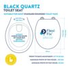 Croydex WL601821H Flexi-Fix Quartz Always Fits Never Slips Anti Bacterial Toilet Seat, Wood, Black, 44.5 x 38 x 6 cm