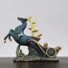 Stylish Simplicity Resin Crafts Creative Home Office Kitchen Living Room Bedroom Decorated in European-American Style Blue Deer Wine Rack Ornamen
