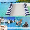 ZHAOMIMI 2-Pack Swimming Pool Float Hammock with Bonus Air Pump, Multi-Purpose Inflatable Hammock Pool Hammock (Saddle, Lounge Chair, Drifter) Wa