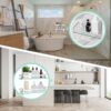 Suzile 2 Pcs Glass Bathroom Shelf with Towel Bar 15.7 in Glass Shelf for Bathroom Bar Shelf with Rail Glass Floating Shelves Bathroom Shelving Wa